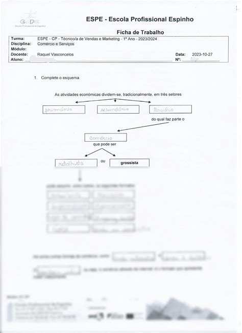 Solution Ficha De Trabalho Resolvida Rcio E Servi Os Parte De