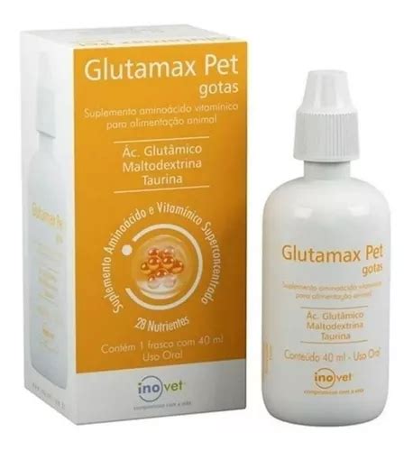 Glutamax 40 Ml Pet Suplemento Mineral Vitamina Animais Gotas MercadoLivre