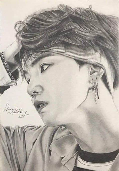 Pin By Pollygi On Bts Bts Drawings Kpop Drawings Portrait Drawing