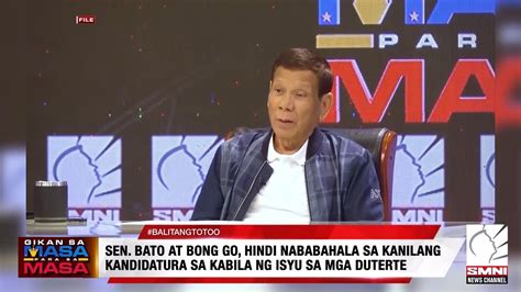 Sen Robin Umaasang Tatakbong Senador Si FPRRD YouTube