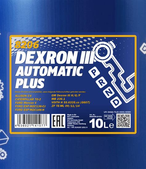 Mannol Automatic Plus Atf Dexron Iii