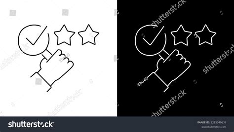 Black White Review Icon Stock Vector (Royalty Free) 2213049633 ...