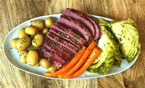 Traditional Irish Food Corned Beef And Cabbage