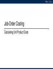 Mgv 200bv Week 3 Lectures Pdf Job Order Costing Calculating Unit