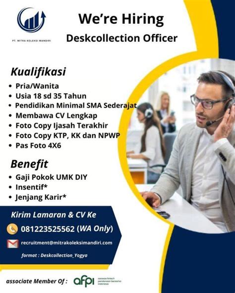 Lowongan Kerja Desk Collection Officer Di PT Mitra Koleksi Mandiri