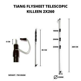 Jual Tiang Flysheet Teleskopik Killeen Cm Tiang Double