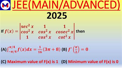 Determinant Related Jee Main Advanced Pw Jee Jeemains