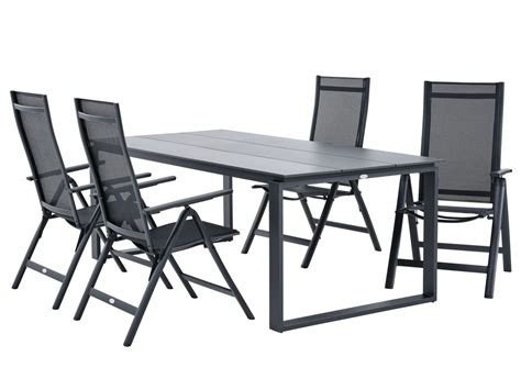 Kopervik L Table Grey Lomma Chair Black Jysk