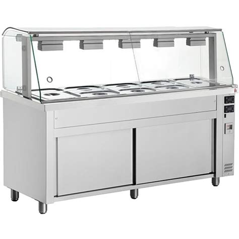 Bain Marie With Glass Structure 5x GN1 1 Pentland Wholesale