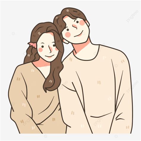 Couple Illustration Cute Super Simple Nude Couple Illustration