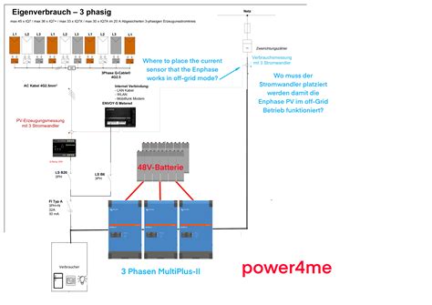 Phase Multiplus Ii Ess With Enphase Current Sensor Placement