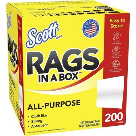 Scott Rags In A Box™ Sponges Cleaning Pads And Wipers Kimberly Clark