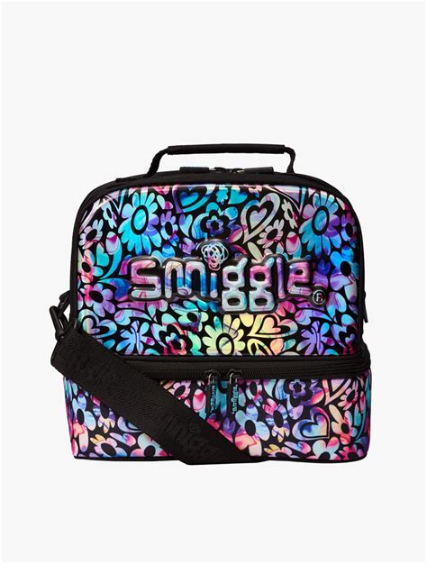 Smiggle Mirage Hardtop Lunch Box Black Mix