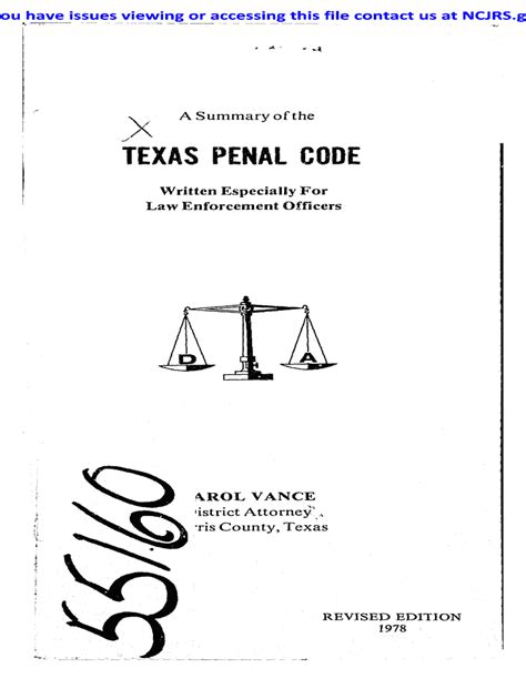 Fillable Online Ncjrs Texas Penal Code Fax Email Print Pdffiller