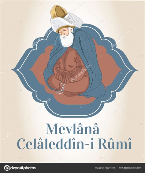 Mevlana Celaleddin Rumi Symbol Tolerance Peace Stock Vector by ©mtesla ...