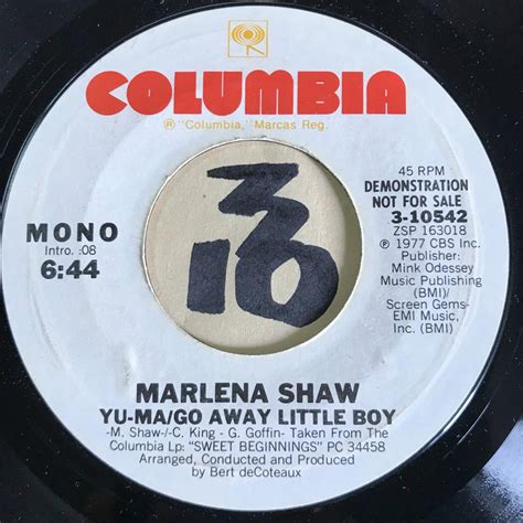 試聴 Marlena Shaw Yu Mago Away Little Boy Go Away Little Boy 両面exrandb