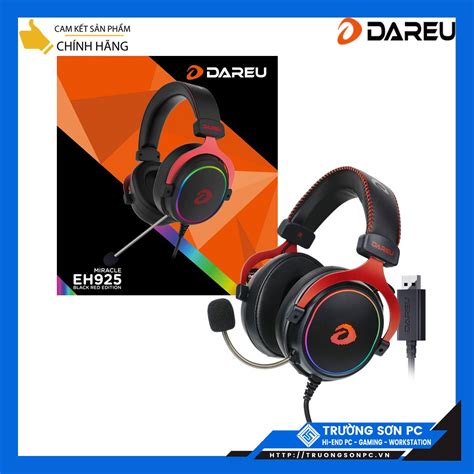 Tai Nghe Dareu EH925 RGB Gaming USB 7 1 LED RGB Black Red Shopee