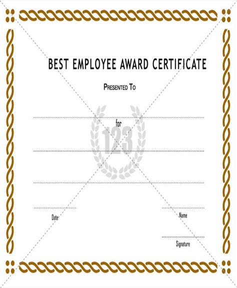 Employee Award Certificates