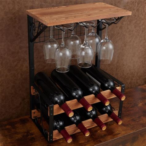 X Cosrack Tier Solid Wood Wine Rack Hold Wine Bottles And