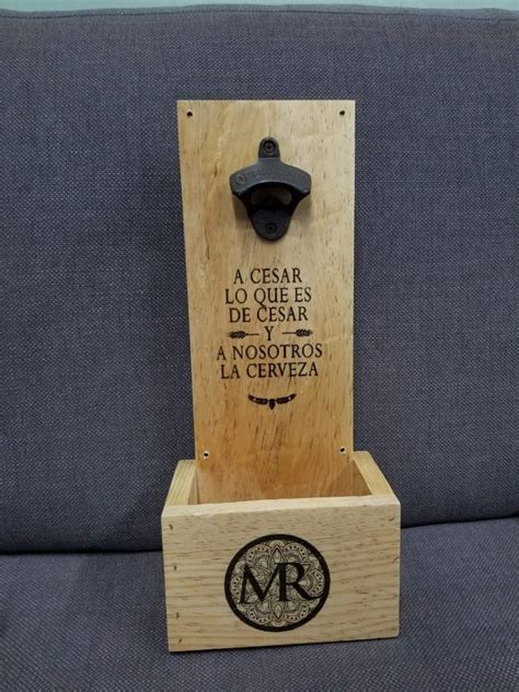 Destapador De Madera Impreso Con Cajita Personalizado En