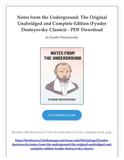 Free Pdf Notes From The Underground The Original Unabridged And