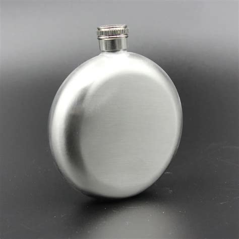 5oz Smooth Surface Stainless Steel Round Hip Flask Alcohol Whisky