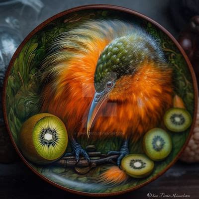 A bowl with kiwi, orange and kiwi fruit art, in th by aiphotos123 on ...