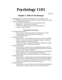 Main Areas Of Research Methods In Psychological Perspectives Psyc