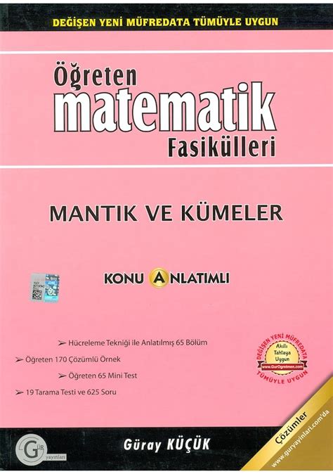 Gür Öğreten Matematik Mantik ve Kümeler Fiyatları ve Özellikleri