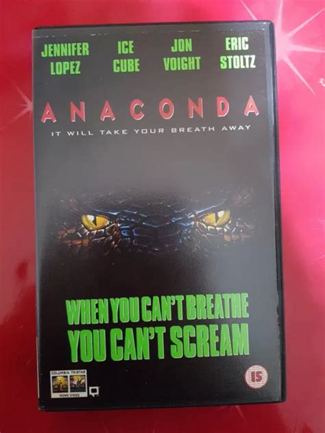 ANACONDA VHS VIDEO Jennifer Lopez Jon Voight Ice Cube Big Box Ex