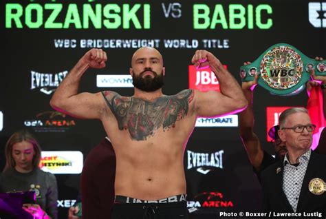 Tonight Alen Babic Vs Lukasz Rozanski Heavy Hitters Make Weight In