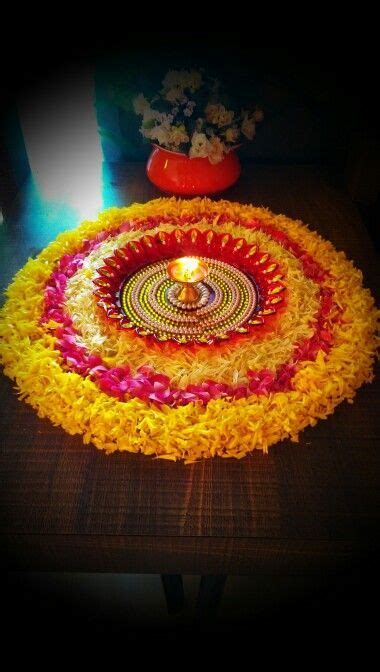 Rangoli Designs With Flowers And Diyas