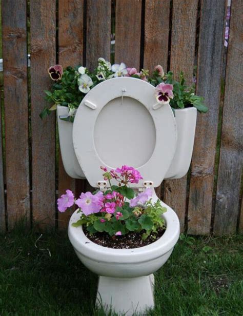 Toilet As Planter Container Gardening Flowers Garden Pots Container