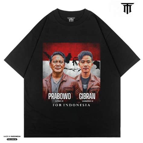 Jual KAOS BAJU DISTRO PRABOWO SUBIANTO GIBRAN RAKABUMING CAPRES