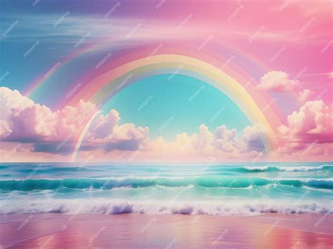 Premium AI Image | Pastel rainbow background Soft color spectrum ...