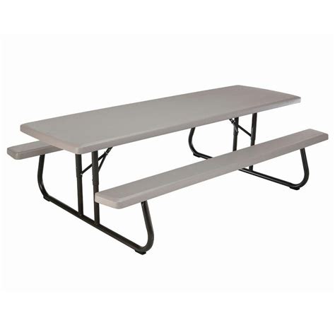 Lifetime 8 Ft Commercial Grade Folding Picnic Table The Home Depot