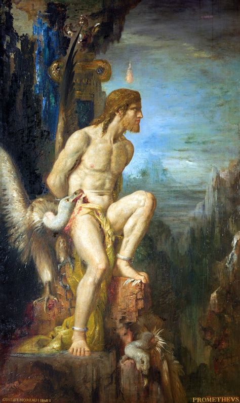 Prometheus Gustave Moreau Impressão de arte