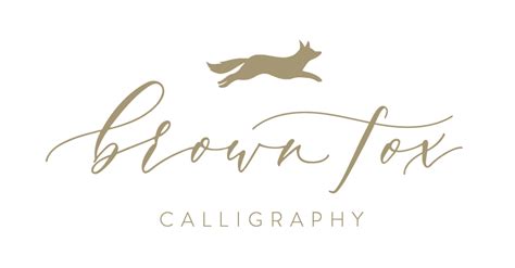 Brown Fox Calligraphy