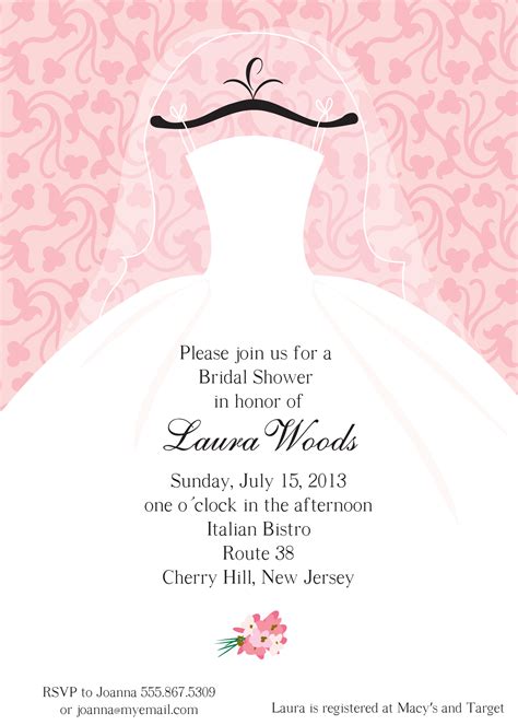 Bridal Shower Invitations: Free Editable Bridal Shower Invitations