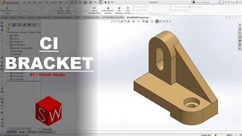 Tutorial Ci Bracket Mengunakan Solidworks Youtube