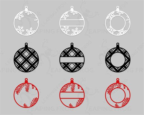 Christmas Ornament Svg Cricut Cut Files Layered Silhouette Etsy