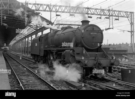 Original British Rail Steam Loco In Operation At Rugby Midland Stock