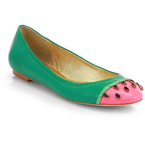 Kate Spade New York Watermelon Embellished Ballet Flats Ballerina