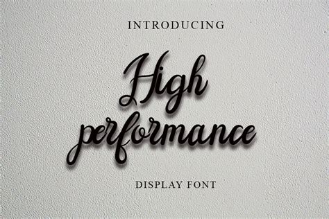 High Performance Font By Lookstylemedia · Creative Fabrica