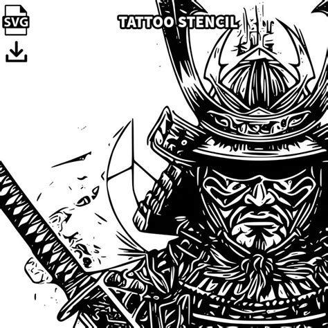 Samurai Warrior Tattoo Design Download High Resolution Digital Art Png