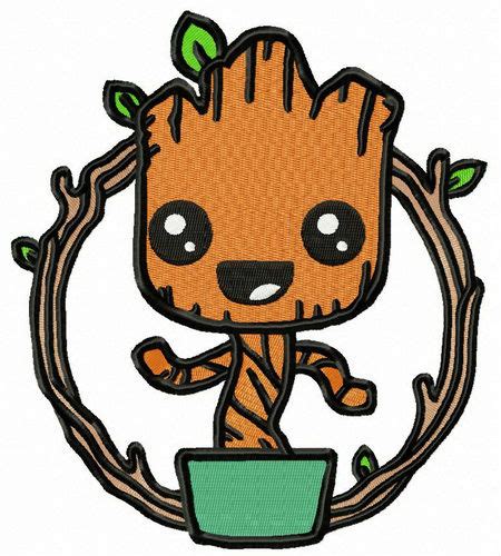 Marvel Groot Embroidery Design