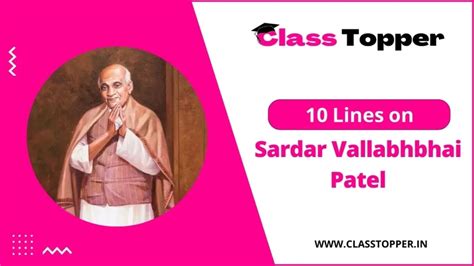 10 Lines On Sardar Vallabhbhai Patel In Hindi For Students