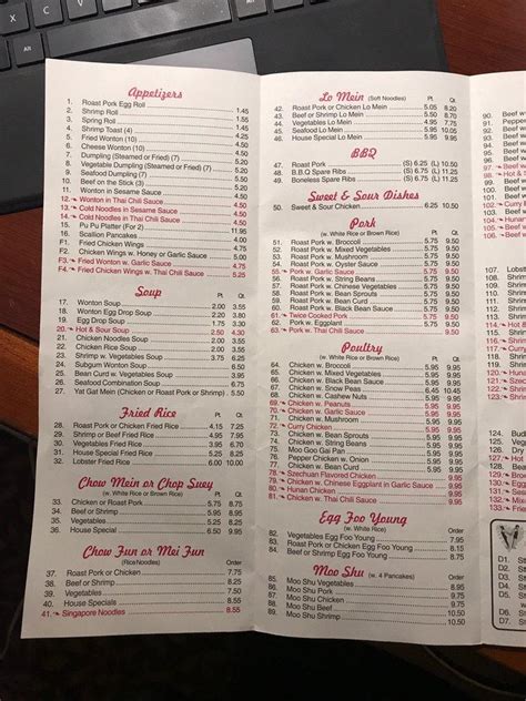 Menu At Beijing Chinese Restaurant Farmingdale