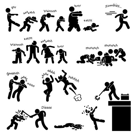 Zombie Undead Attack Apocalypse Survival Defense Outbreak Stick Figure ...