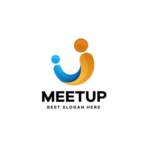 Premium Vector | Gradient Meetup Logo